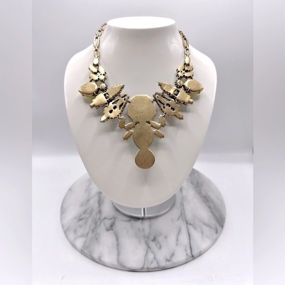 J. Crew Crystal Stone Chain Statement‎ Necklace - Picture 3 of 5